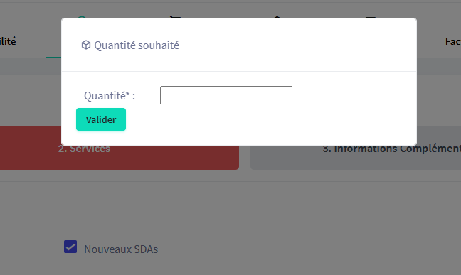 Quantité SDAs